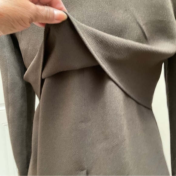 Aritzia Wilfred Mayet Double Breasted Jacket Crepe Fabric XSmall Olive G… - Picture 8 of 16